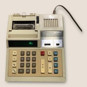 Vintage Sharp Electronic Printing Calculator #EL-1182 Tested READ